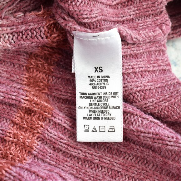 Women's Aeropostale Sweater Cropped Pullover Ribbed XSMALL Multicolor - Picture 10 of 10